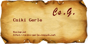 Csiki Gerle névjegykártya